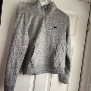 Gray marble Victoria Secret Pink Quarter Zip